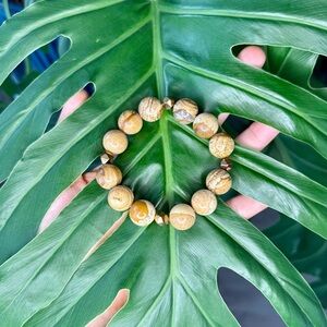 Picture Jasper & Hematite bracelet (one)